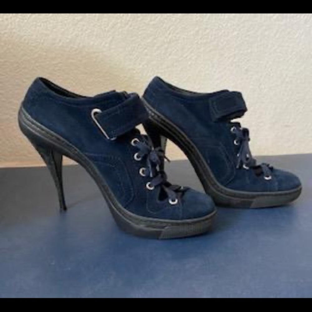 Pierre Hardy Suede Stiletto Sneaker Heels